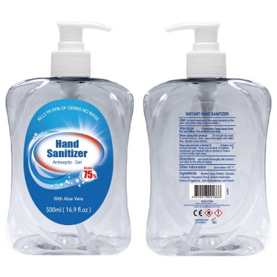 500ml FDA CE approved 75% alcohol sanitizer